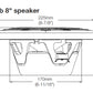 JBL Club Marine 8" (200 mm) - Altoparlanti auto Full Range a 2 vie - 150W RMS / 450 Piek - 7 LED Modes - Con griglia bianca e grigia