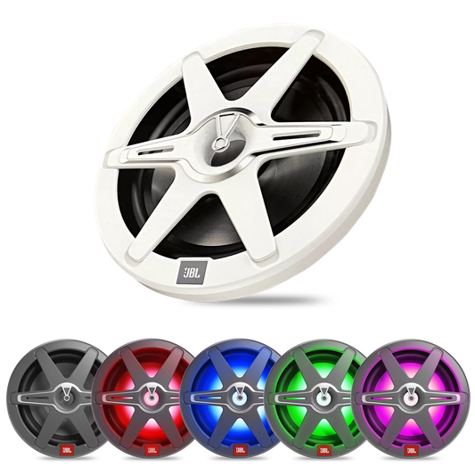 JBL Club Marine Subwoofer 10" (250 mm) - 300W RMS - 7 modalità LED - Con griglia bianca e grigia inclusa