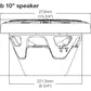 JBL Club Marine Subwoofer 10" (250 mm) - 300W RMS - 7 modalità LED - Con griglia bianca e grigia inclusa