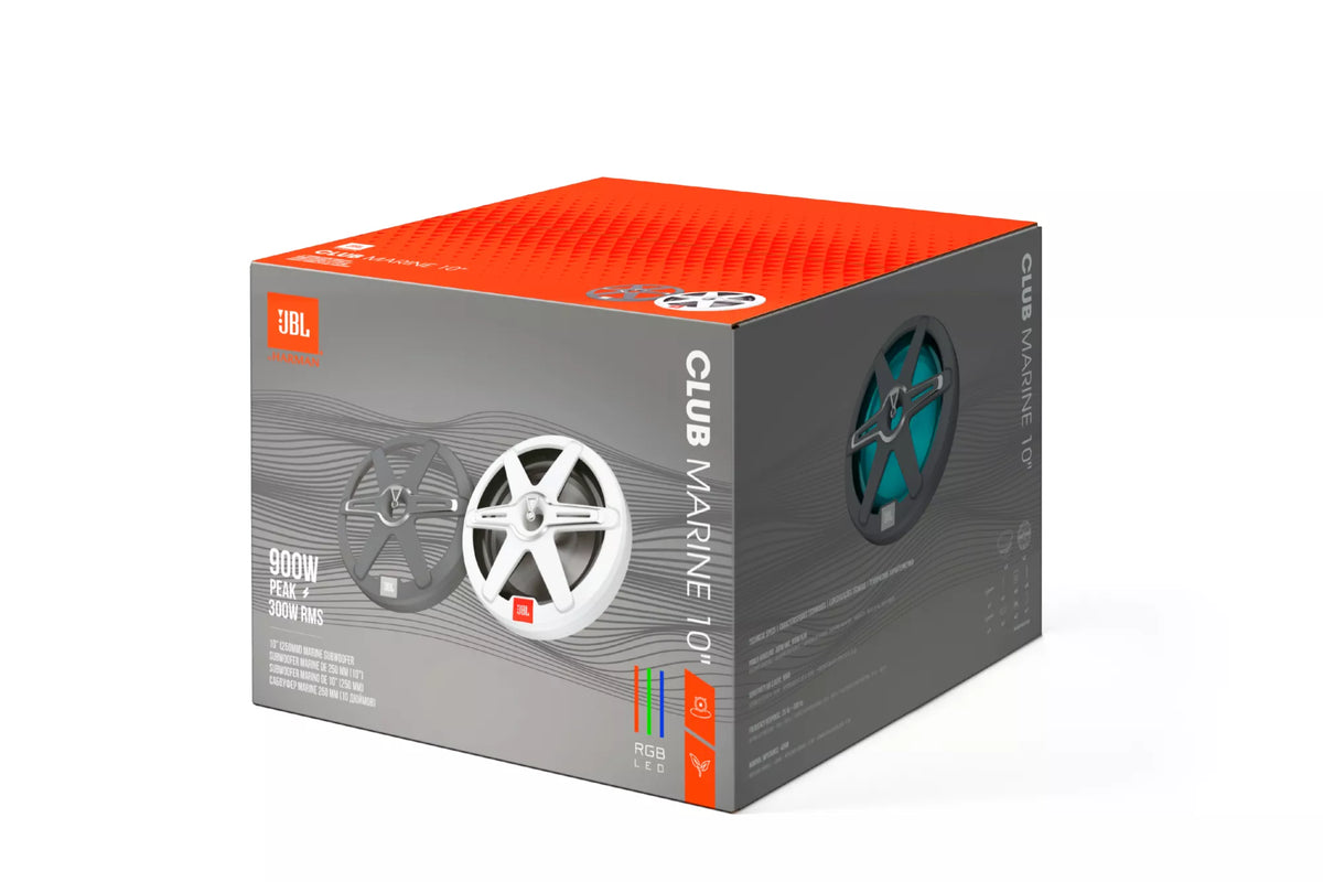 JBL Marine Stage 10 Subwoofer per audio marino da 10 pollici, 600 Watt