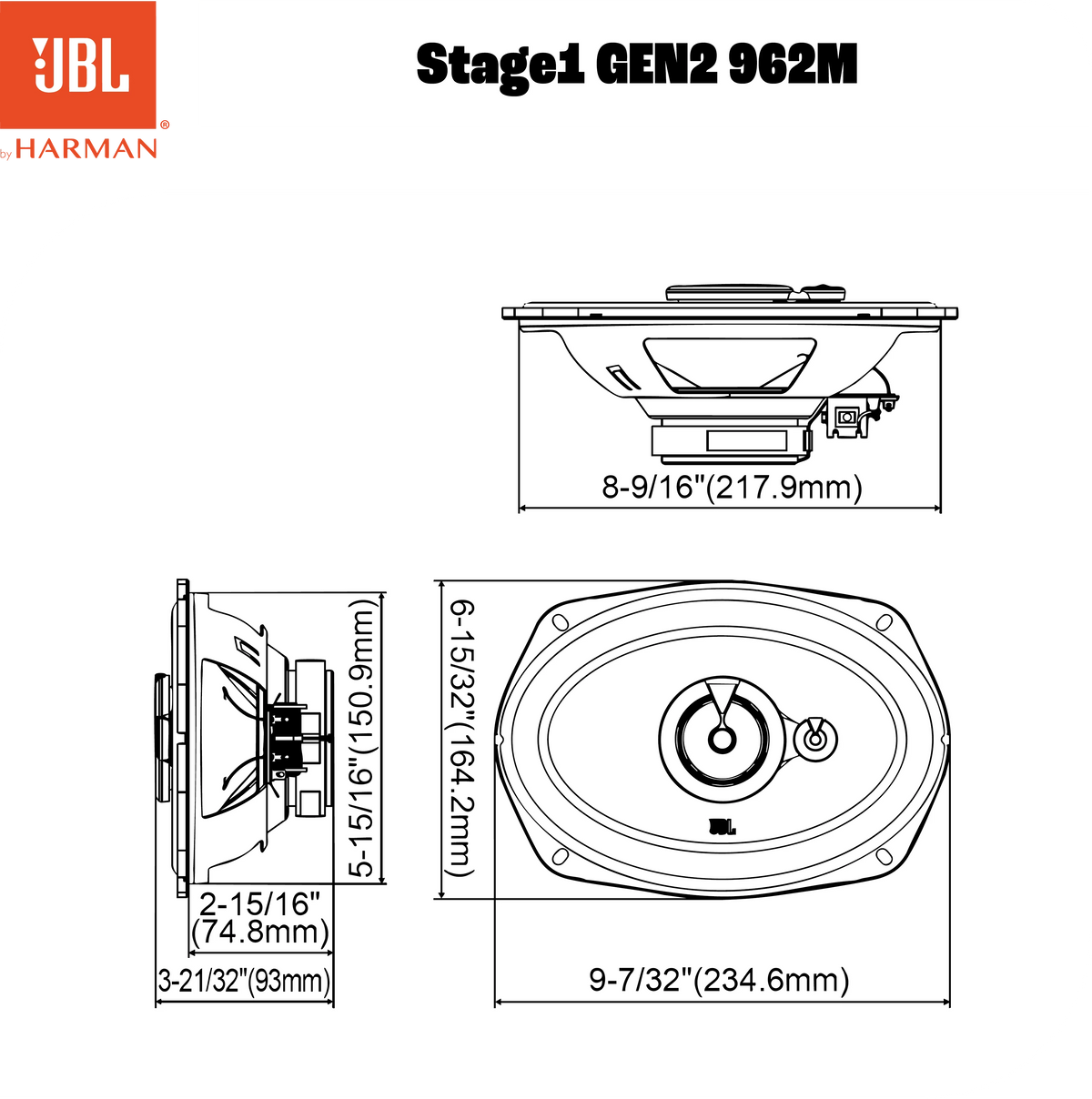 Altoparlanti JBL STAGE1 962M GEN2