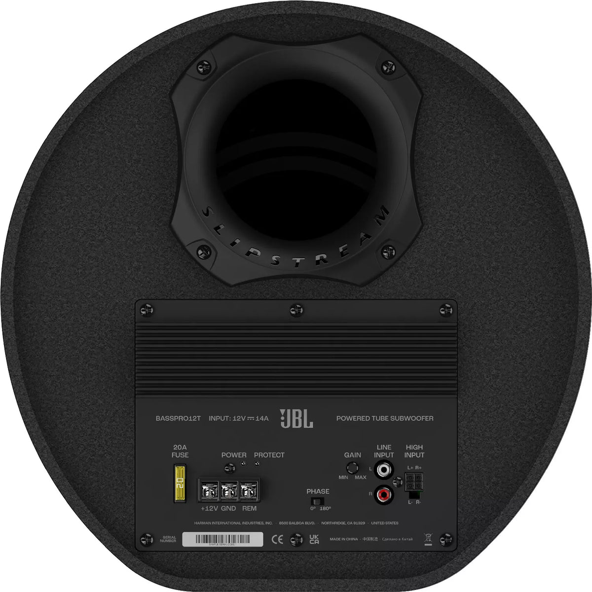 JBL BassPro Tube 12 BP12T - Autosubwoofer attivo BassTube - Amplificatore Classe D - 450 Watt Peak - 150W RMS
