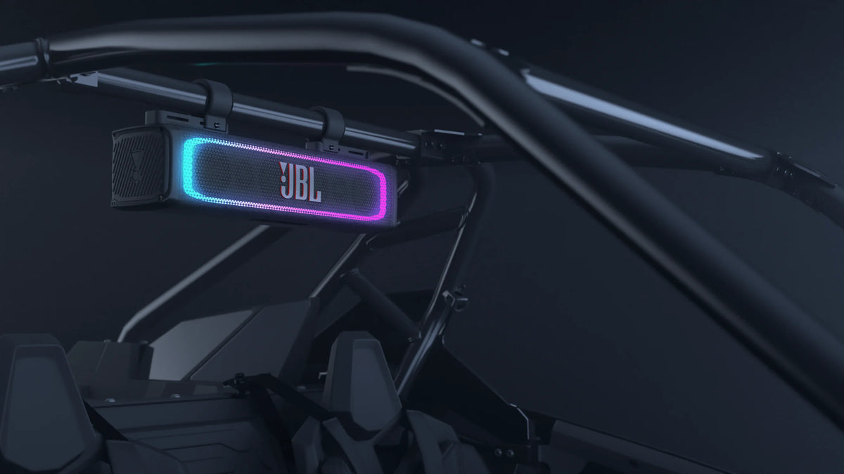 JBL RALLYBAR - Soundbar Bluetooth® universale per veicoli outdoor e auto - 21" - Illuminazione LED - Amplificatore 150Wrms